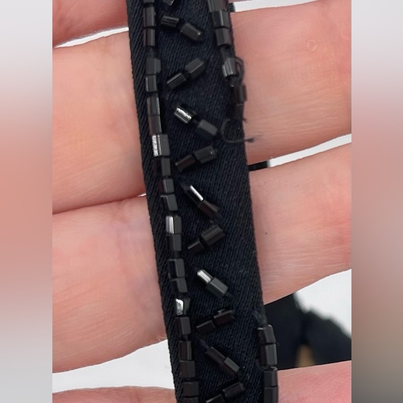 OLEG CASSINI BLACK TIE Silk & Beaded Formal Evening Gown Vintage 90’s Gown Black - Picture 10 of 15